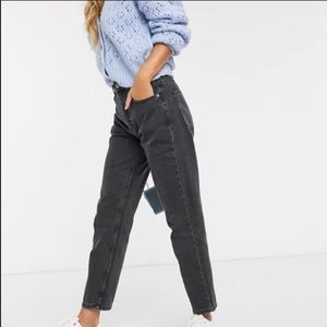 Pull & Bear | MOM Jeans Faded Black | 8